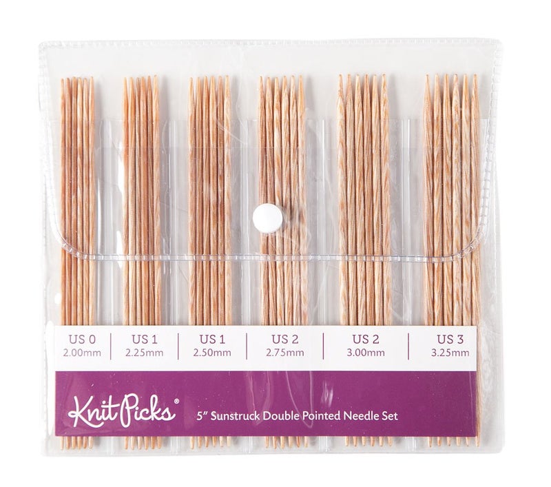 KnitPicks Knit Picks Double Pointed Wood Knitting Needle Set (Sunstruck 5") - Image 1