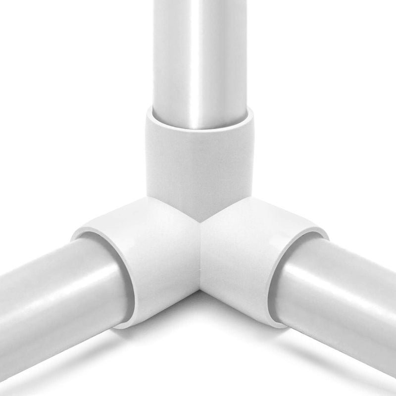 QWORK 3 Way 3/4" Tee PVC Fitting Elbow, 10Pack PVC Fitting Connector,Furniture Grade,for Building Furniture and PVC Structures,White - Image 4