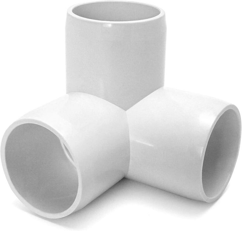 QWORK 3 Way 3/4" Tee PVC Fitting Elbow, 10Pack PVC Fitting Connector,Furniture Grade,for Building Furniture and PVC Structures,White - Image 2