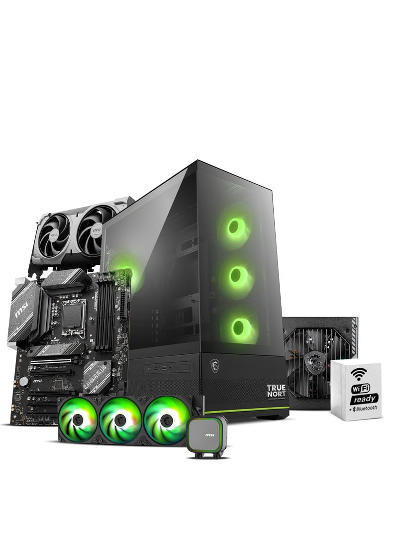 Gaming PC, Powered with MSI, Intel Core i9-14900K | 16GB DDR5 RAM | 1TB NVMe SSD |NVIDIA GeForce RTX 5070 Graphic Card |Windows 11 Pro |RGB Black Case/ Wi-Fi + Bluetooth Ready