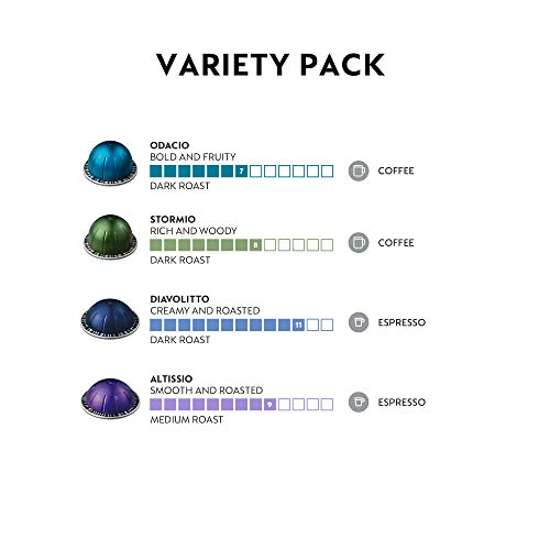 Nespresso Capsules Vertuo Intense Variety Pack Dark Roast Coffee 40Count Coffee  Espresso Pods Brews 78oz and 135oz - Image 5