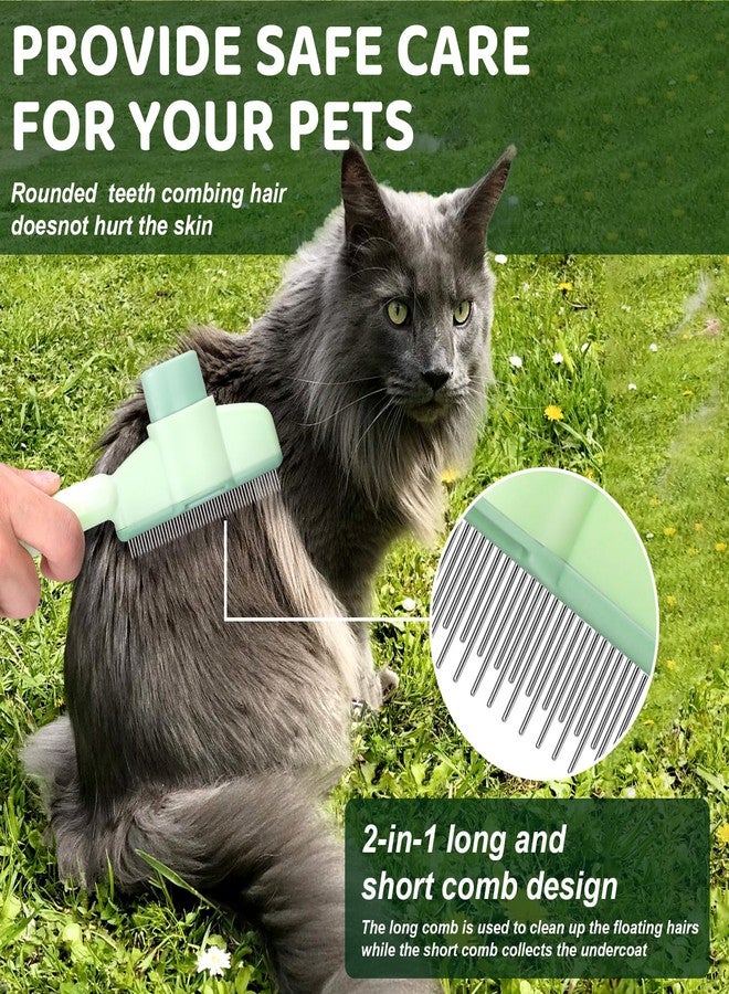 XANGNIER Pet Hair Removal Comb One-Click Self-Cleaning Grooming Brush, De-Shedding Comb for Short & Long Hair, Pet Grooming Supplies for Cats & Dogs - Image 2