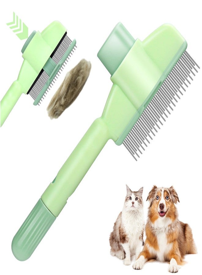 XANGNIER Pet Hair Removal Comb One-Click Self-Cleaning Grooming Brush, De-Shedding Comb for Short & Long Hair, Pet Grooming Supplies for Cats & Dogs - Image 1