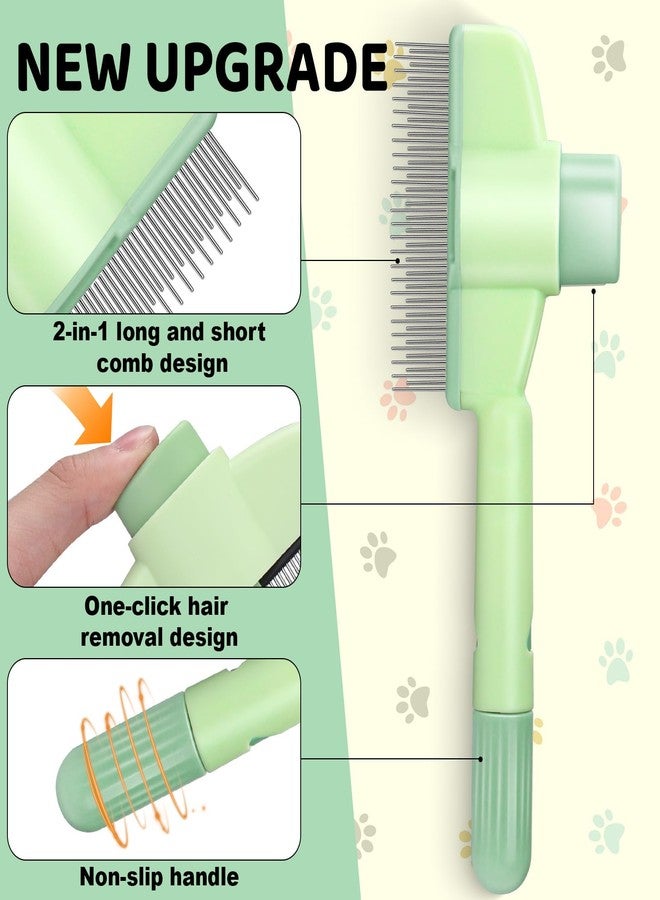 XANGNIER Pet Hair Removal Comb One-Click Self-Cleaning Grooming Brush, De-Shedding Comb for Short & Long Hair, Pet Grooming Supplies for Cats & Dogs - Image 5