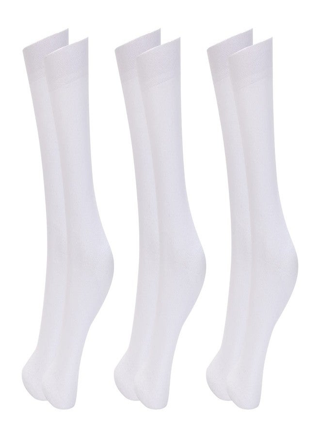 Astra School Socks - Pure Cotton with Spandex (White) - Pack of 3 Pairs (Size 2 | 2-3 Years) - Image 1