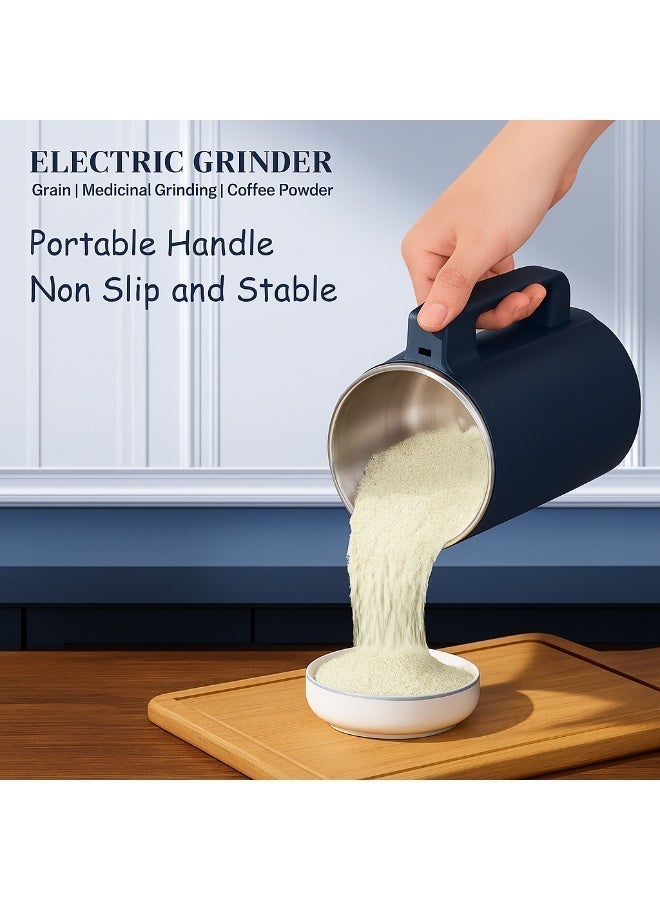 Electric Grinder NM-8600 300W | 8 Stainless Steel Blades | Portable Handle Coffee & Spice Grinder | Multifunctional Grain Mill | Transparent Lid | Stainless Steel Bowl - Image 4