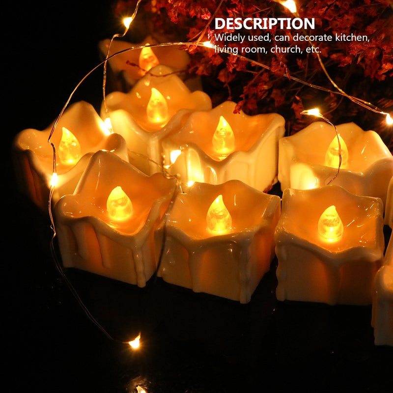 12pcs Electronic Candle Smokeless Candle Candle Decorative Lamp Candle Lamp - Image 4