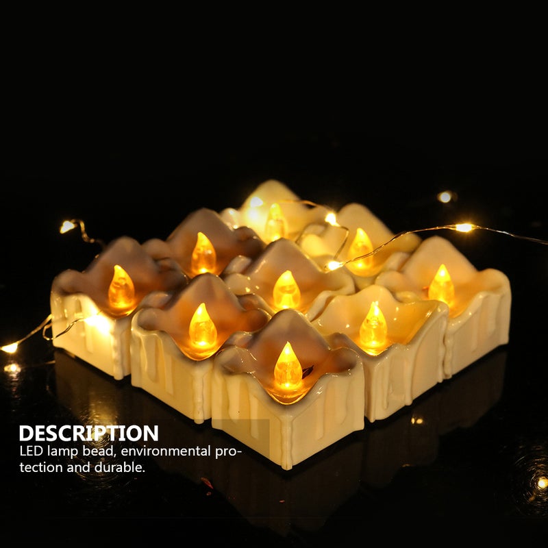 12pcs Electronic Candle Smokeless Candle Candle Decorative Lamp Candle Lamp - Image 3