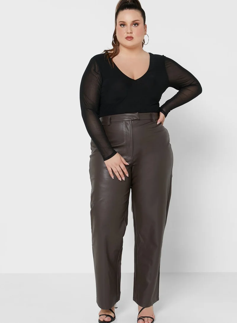 Cotton On Curve Straight High Waist Pants