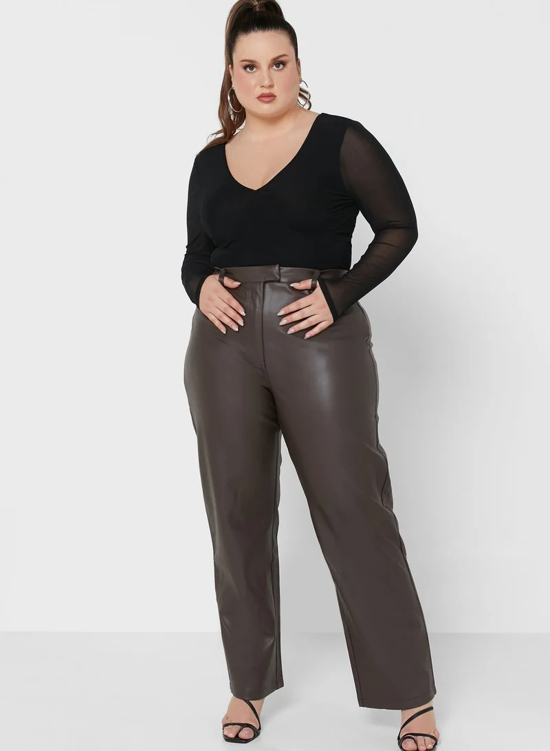 Cotton On Curve Straight High Waist Pants
