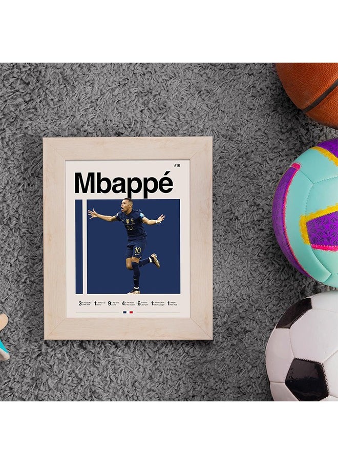 Beyond Football Superstar Posters Set, Ronaldo Messi Neymar And Mbape canvas Prints Posters, Sports Posters for Sports Boys (Colorful)  - Image 5