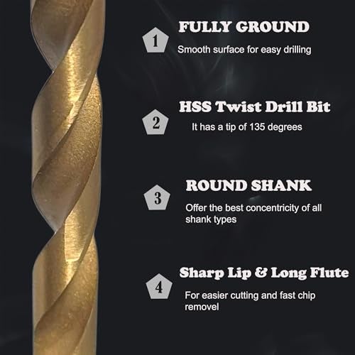 Inditrust 9pc Drill Bits Set I 3 Wall, 3 Wood, 3 Metal Bits, For Wall Wood Metal Aluminium Plastic. - Image 5