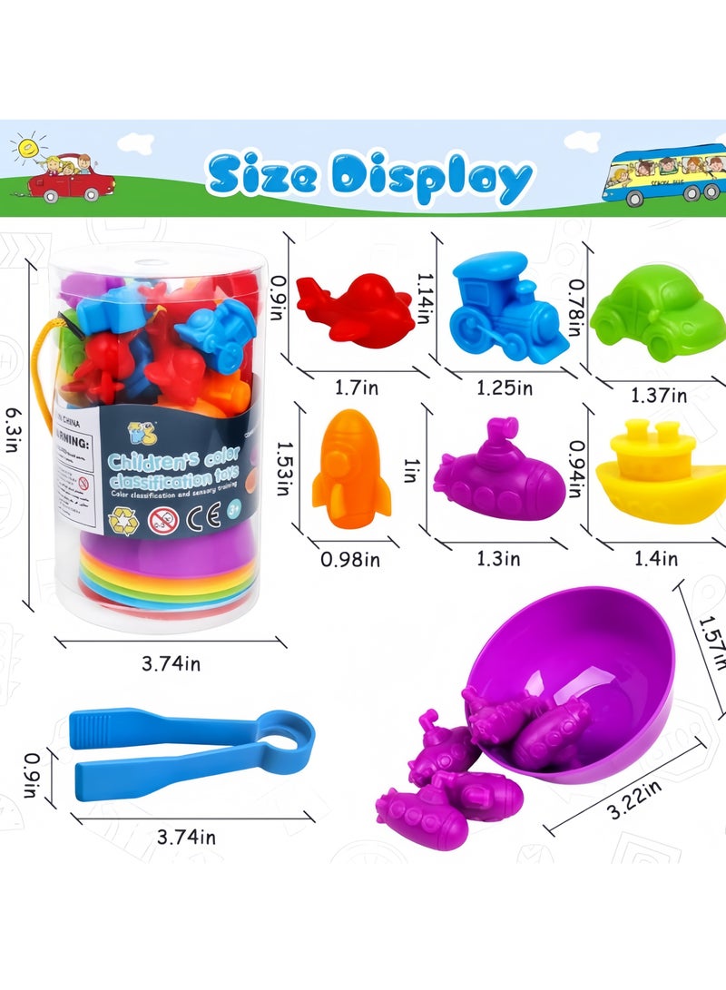 general Counting Matching Game, Sorting Toys with Sorting Bowl and Clip, Color Classification and Sensory Training Preschool Educational Learning Toys Set Gift for Toddlers Kids Boys Girls Ages 3+ (36Pcs Tr - Image 2