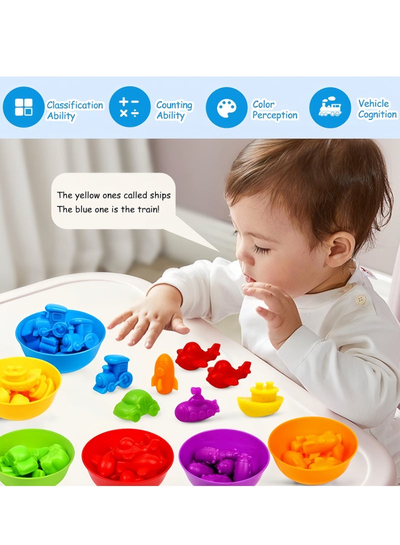 general Counting Matching Game, Sorting Toys with Sorting Bowl and Clip, Color Classification and Sensory Training Preschool Educational Learning Toys Set Gift for Toddlers Kids Boys Girls Ages 3+ (36Pcs Tr - Image 5