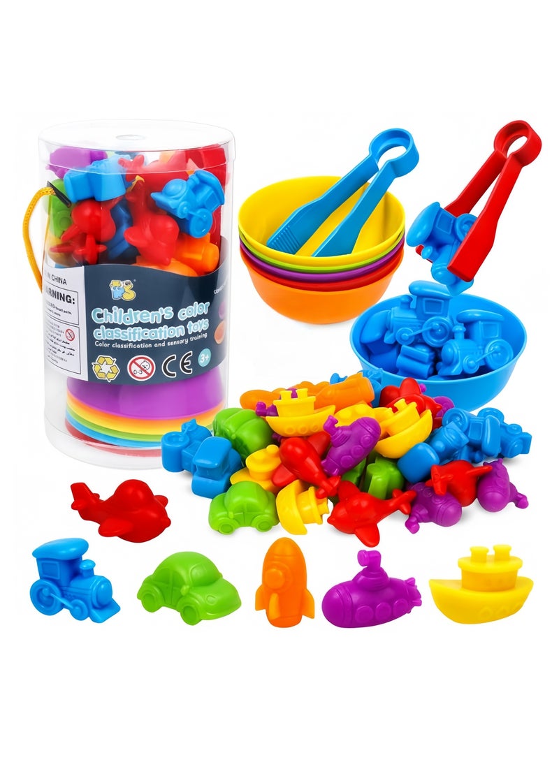 general Counting Matching Game, Sorting Toys with Sorting Bowl and Clip, Color Classification and Sensory Training Preschool Educational Learning Toys Set Gift for Toddlers Kids Boys Girls Ages 3+ (36Pcs Tr - Image 1