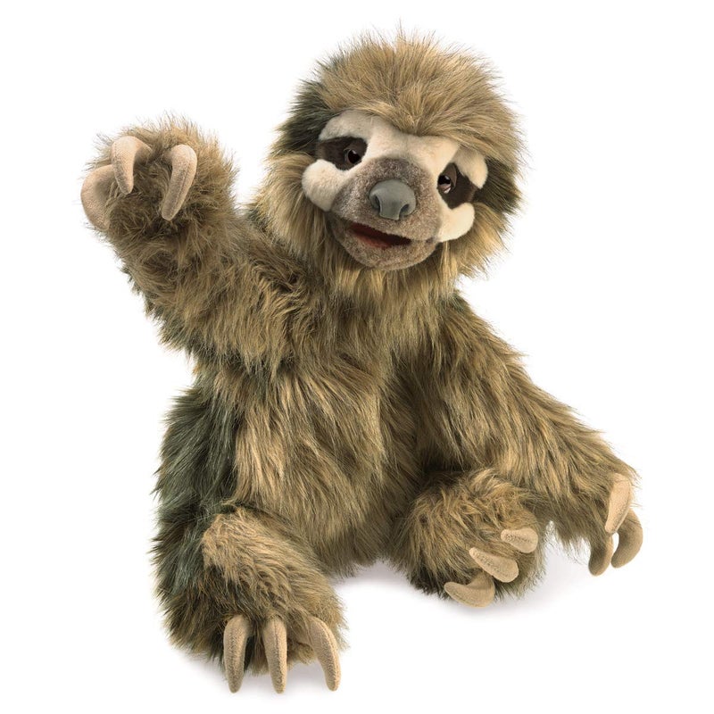 Folkmanis 3131 ThreeToed Sloth Hand Puppet One Size Multicolor - Image 4