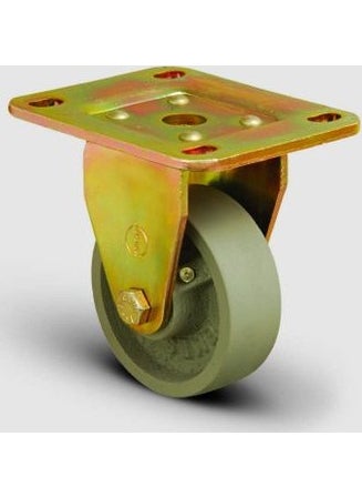 Emes - Fixed Plate Mounted, Ball Bearing, Cast, Heavy Industry Wheel Diameter: 125 - Ed02 Vbv 125 - Image 1