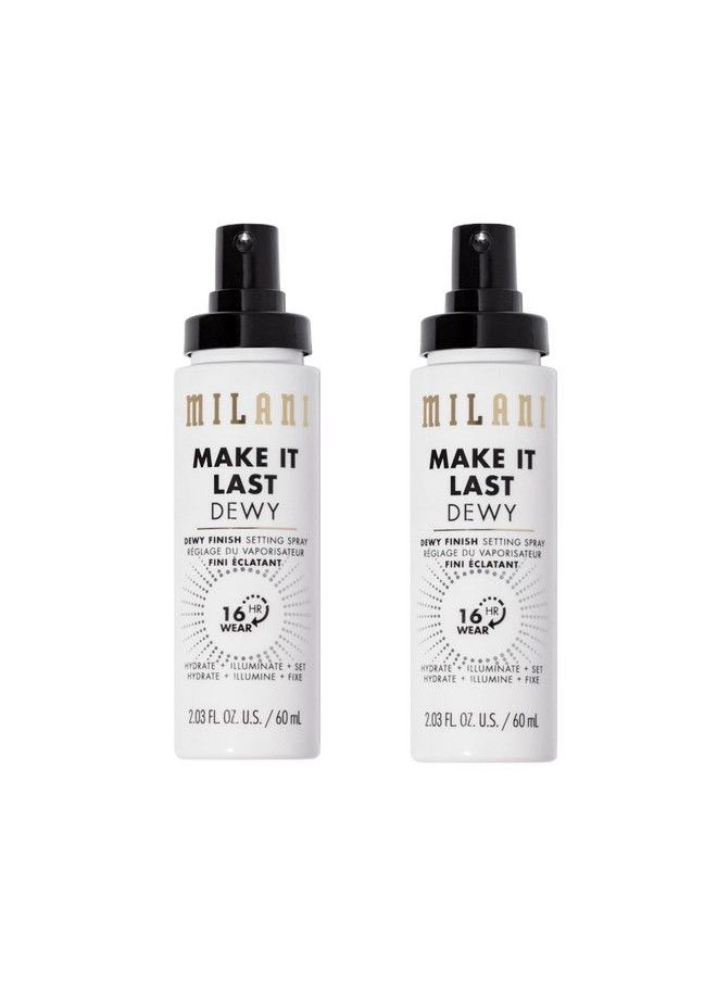 MILANI - Make It Last  Dewy Setting Spray 3 In 1 Hydrate + Illuminate + Set Makeup Finishing Spray  Makeup Primer & Hydrating Setting Spray  2 Pack - Image 1