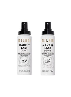 Make It Last  Dewy Setting Spray 3 In 1 Hydrate + Illuminate + Set Makeup Finishing Spray  Makeup Primer & Hydrating Setting Spray  2 Pack