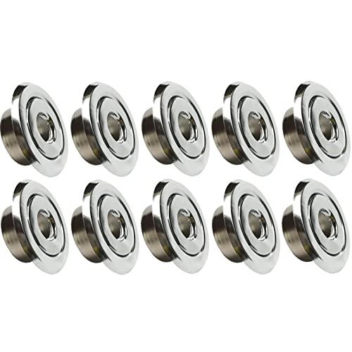 Happy Tree (10 Pack) 1/2" IPS Fire Sprinkler Head Escutcheon Plate 3/4" Adjustment Range Recessed Two Piece Rosette Cover Trim Ring Chrome - Image 1