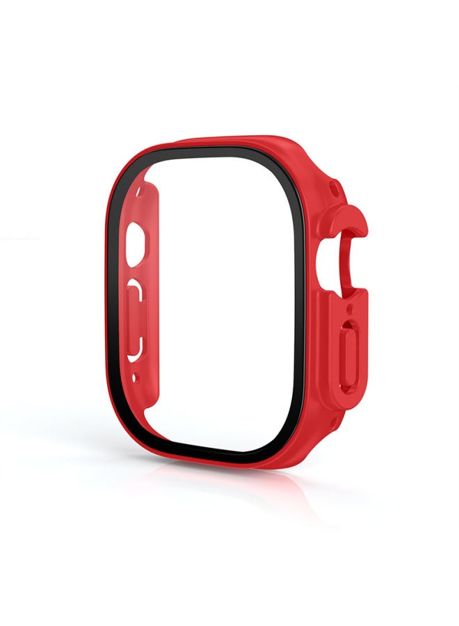 Neutral Applicable To Apple Iwatch Ultra2 Watch Case Frosted Oil Injection 49mm Tempered Glass + Pc Integrated Protective Case - Image 1