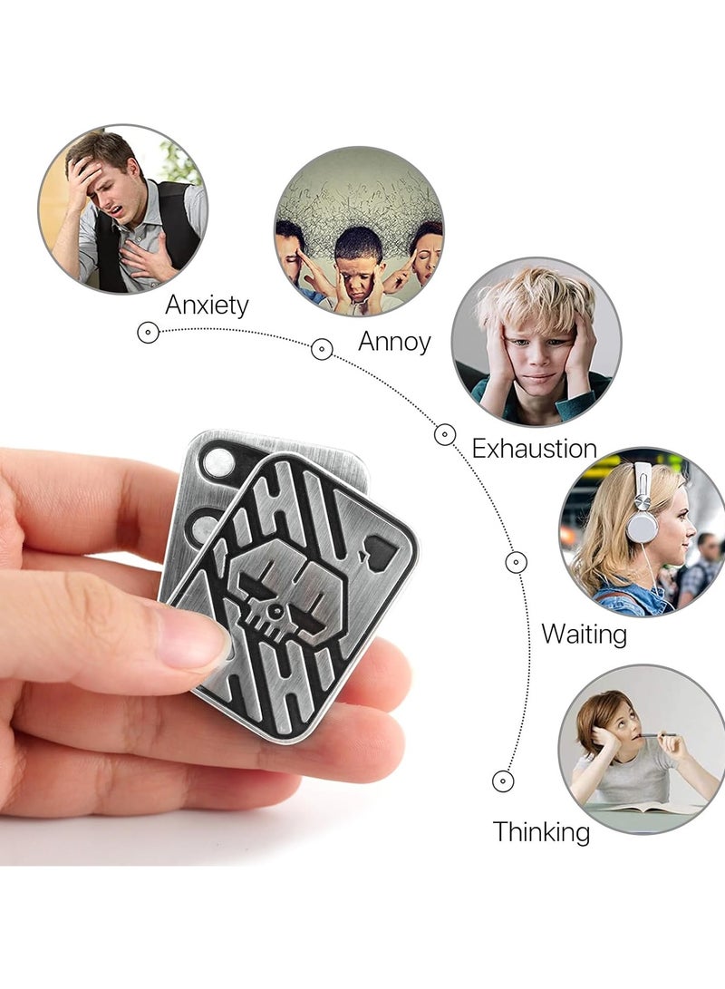 عام "منزلة بطاقات معدنية للانزلاق بالأصابع، لعبة فيدجيت للكبار محاكية لدفع البطاقات (EDC)، أداة مكتبية لتخفيف التوتر والقلق." - Image 3