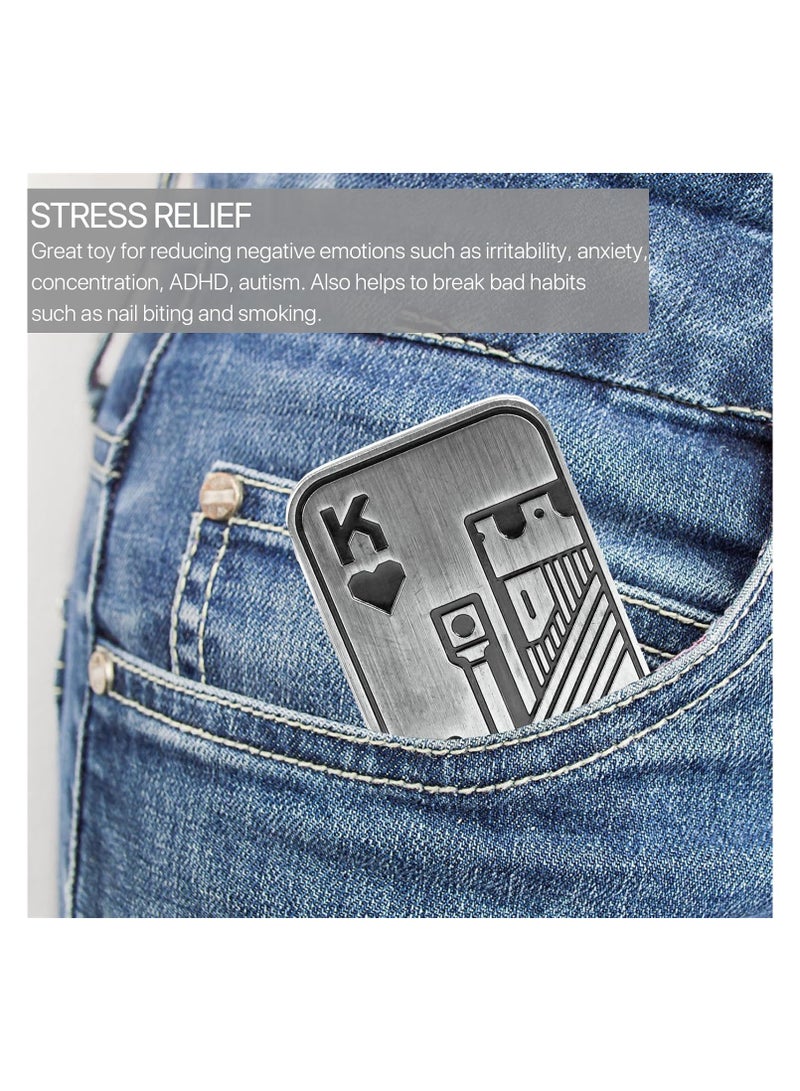 عام "منزلة بطاقات معدنية للانزلاق بالأصابع، لعبة فيدجيت للكبار محاكية لدفع البطاقات (EDC)، أداة مكتبية لتخفيف التوتر والقلق." - Image 5