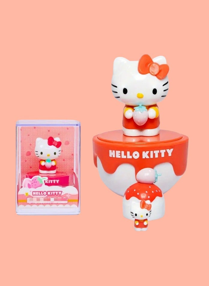 MODI Sanrio Hello Kitty Collectible Figurine – Adorable Pink Cupcake-Themed Toy, Small Desk Decor, Anime Character Mini Figure, Kawaii Gift for Hello Kitty Fans, Strawberry Cake Surprise, 9cm  - Image 3