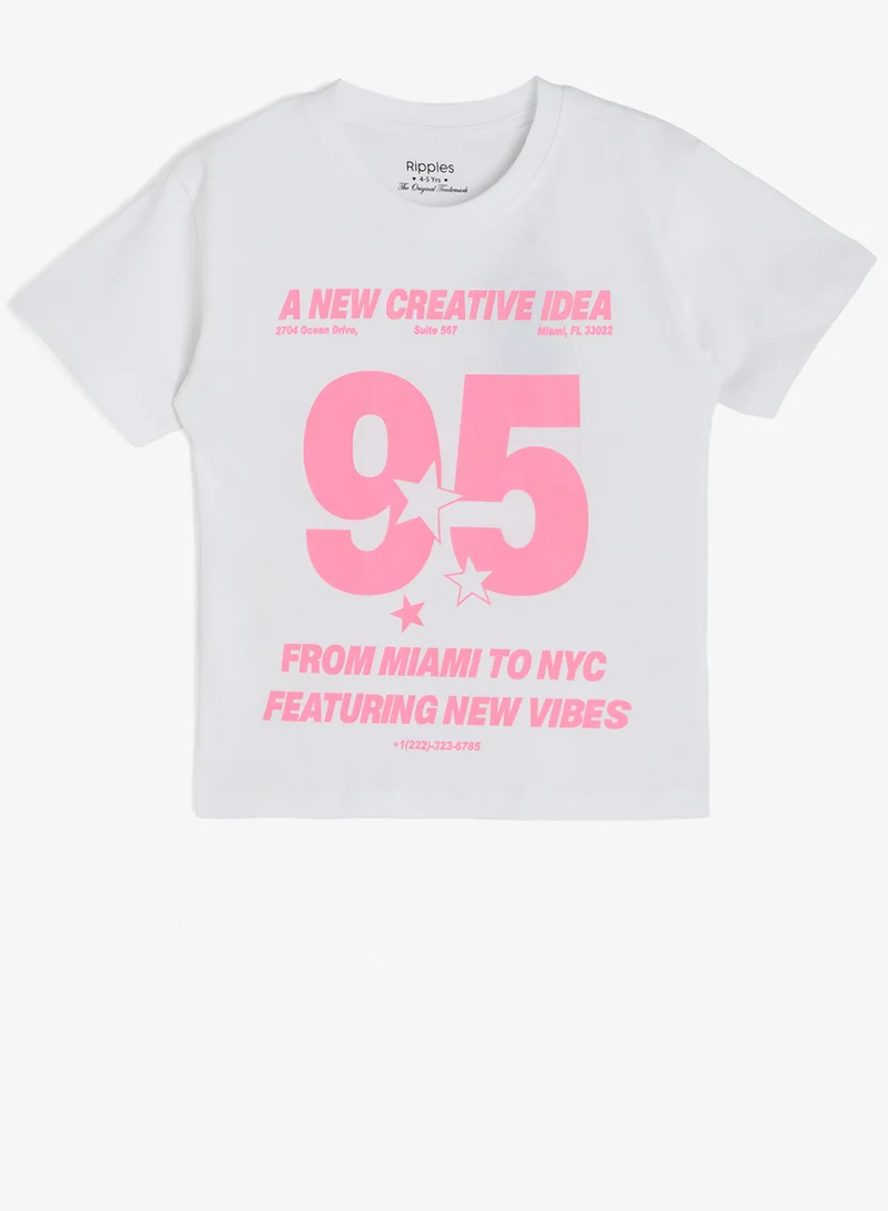 ريبلز مع نمشي Girls Drop Shoulder T-shirt