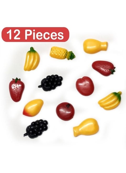 Magnetic fruit shapes for the refrigerator, 12 pieces