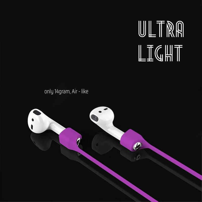 cobcobb Ultra Strong Magnetic Airpod Pro Strap Anti-Lost Cord Sports Lanyard Compatible with Airpods 3rd 2nd Generation Pro 3 2 1 (3 Purple) - Image 5