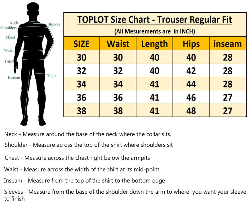 TOPLOT Men's Regular Casual Trouser (Pant-5188-Gold-30) - Image 2
