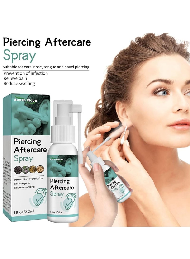 SOUTH MOON Piercing Aftercare Spray Solution (2 Pcs), Cleansing Treatment to Shrink Piercing Bumps – Soothing Mist for Ears, Nose, Tongue, and Navel Piercings - Image 2