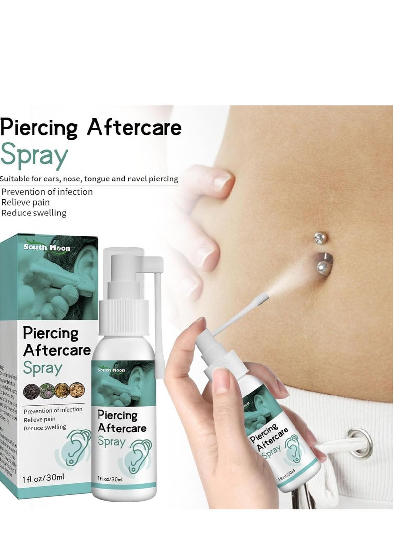 SOUTH MOON Piercing Aftercare Spray Solution (2 Pcs), Cleansing Treatment to Shrink Piercing Bumps – Soothing Mist for Ears, Nose, Tongue, and Navel Piercings - Image 3