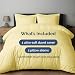 CGK Unlimited Duvet Cover King Size Set Extra Soft King Duvet Cover 104 x 90 with 2 Pillow Shams Hotel Luxury Easy Care and Fade Free w Zipper Closures Ties All Season Comfy Cozy Breathable Yellow - Image 2