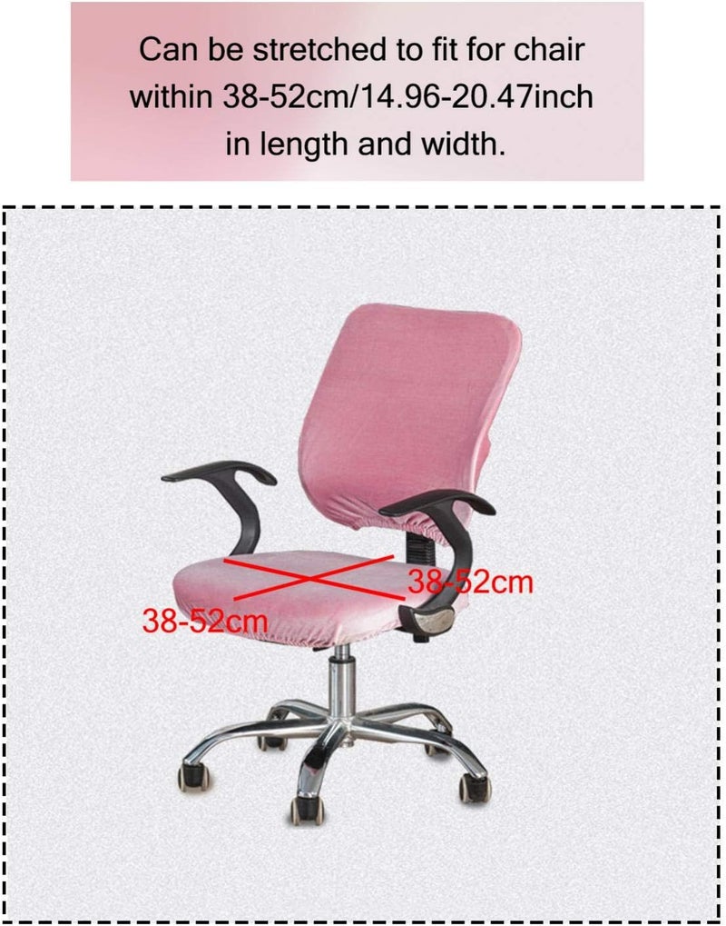 klarako Stretch Velvet Dining Room Seat Cover Slipcovers Wedding Party Decor, Pink - Image 5