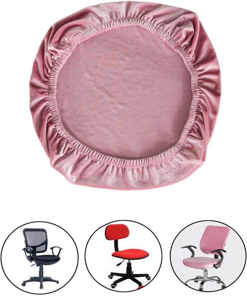 klarako Stretch Velvet Dining Room Seat Cover Slipcovers Wedding Party Decor, Pink - Image 3