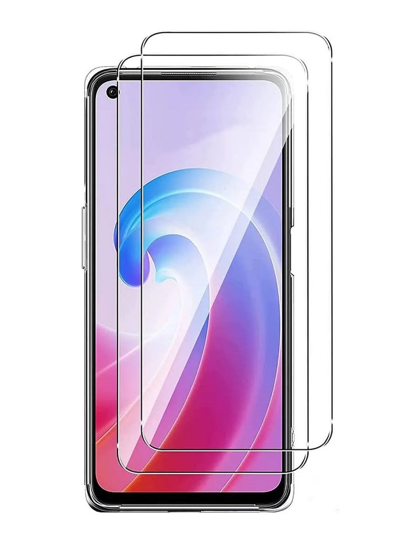 Super 2 Pieces  Tempered Glass Screen Protector Clear Designed For Oppo A96 4G Full Screen Coverage And Bubble Free - Image 1