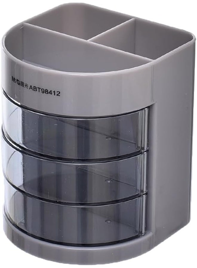 ام اند جي حامل أقلام منظم 2 - حامل أقلام مكتبي صغير الحجم مزدوج المقصورات للأقلام وأقلام الرصاص وأقلام التحديد والأدوات المكتبية الصغيرة - ملحق أنيق وعملي لمساحة العمل - Image 2