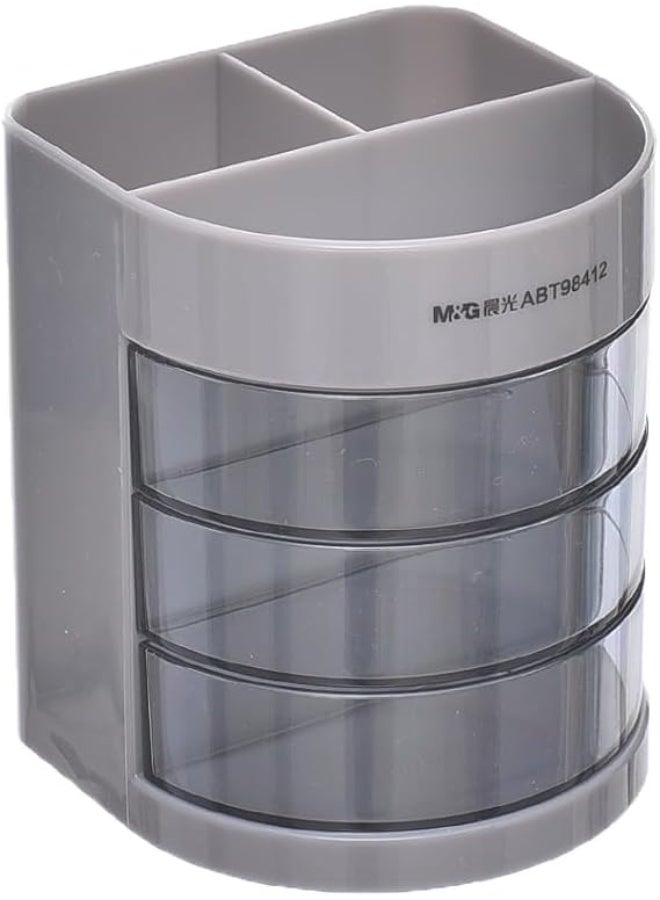 ام اند جي حامل أقلام منظم 2 - حامل أقلام مكتبي صغير الحجم مزدوج المقصورات للأقلام وأقلام الرصاص وأقلام التحديد والأدوات المكتبية الصغيرة - ملحق أنيق وعملي لمساحة العمل - Image 1