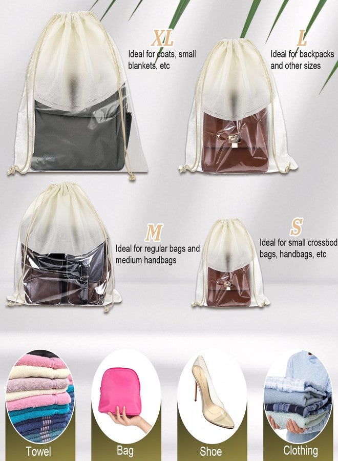 mekueeex 16 Pcs Dustproof Drawstring Bags Purse Dust Storage Bags for Handbags Covers Non Woven Fabric Cloth Pouch String Packing Organizer Shoe Pouch - Image 5