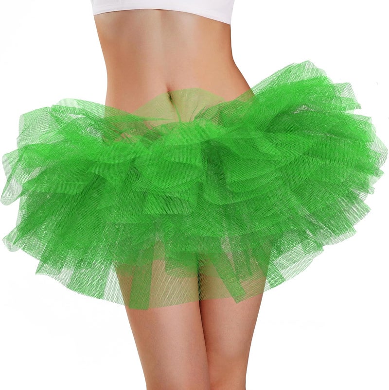 Phantomon Tutu Skirt Women's Teens Classic Elastic 5 Layered Tulle Ballet Skirt, 1950s Vintage Style Short Skirt, Adult Size - Image 1