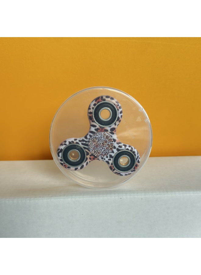 null - Triangle Fingertip Gyro Camouflage Printing Gyro Finger Leaf Spiral Decompression Rotating Toy Black Wukong Gyro-Color:Three-leaf With Shaft Print Style Seven - Image 1