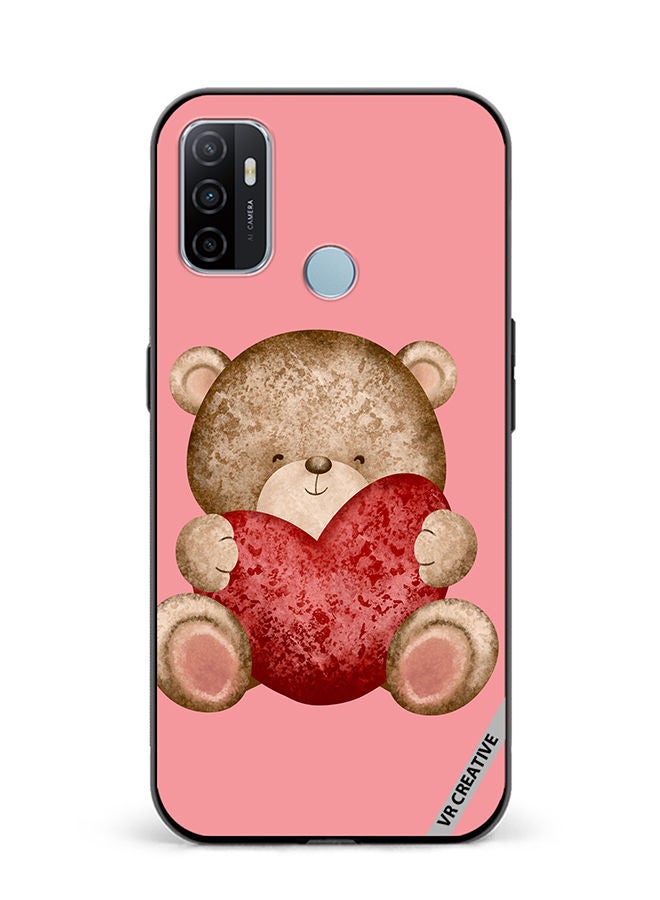 VR CREATIVE Protective Case Cover For Oppo A53 Bear Love Design Multicolour - Image 1