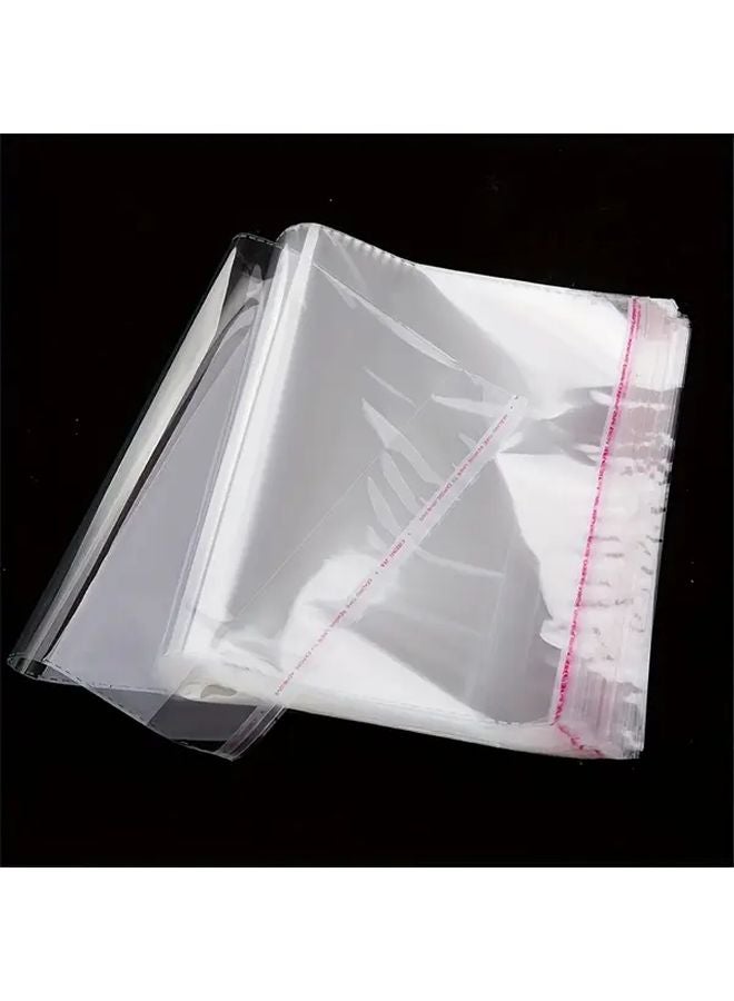 100 Pcs Transparent Resealable Self Adhesive OPP Plastic Bags For Packaging - Image 1