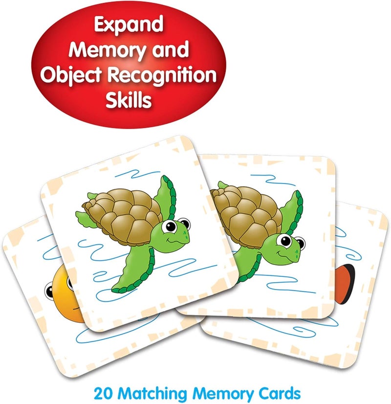 THE LEARNING JOURNEY My First Memory Game - Ocean Memory - 20 Card Matching Memory Game - Educational Toddler Gifts for Boys & Girls Ages 2 and Up, Multicolor - Image 2