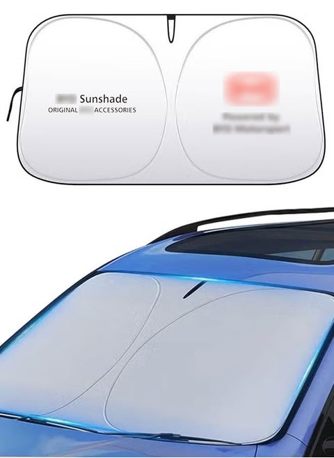 Car Windshield Sun Shade Reflective Sunshade for Ultimate Protection  Overlapping Design Fits Small Sedans Hatchbacks