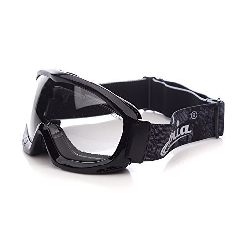 Optional life 'Fit Over Glasses' Anti-fog Riding Goggles with Sponge Liner Adjustable Elastic Headband (Clear Lens Normal Vision) - Image 2