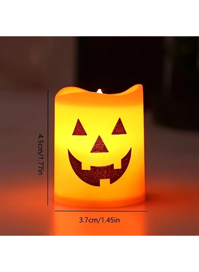 2pcs Halloween Candle Lamp with Expressive Face Battery Powered Jack O Lantern - Image 4