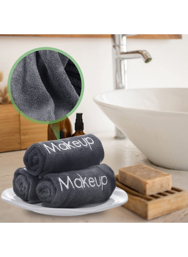 Shimeyao Shimeyao 20 Pack Makeup Washcloths Microfiber Makeup Remover Towels Reusable Quick Dry Face Wash Cloth Soft Washable Fingertip Facial Makeup Towels for Cleansing Hand and Make Up,13x13 Inch(Gray) - Image 4